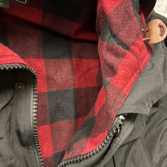 Woolrich Jacket Mens XL Chore Coat Black Flannel Lined Winter Warm Cozy Cottage - Picture 7 of 10